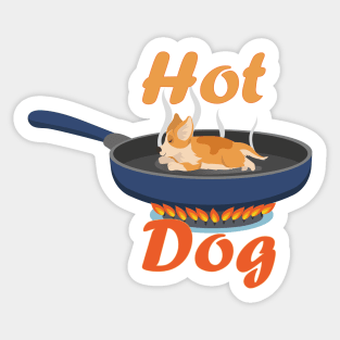 Hot Dog Design Sticker